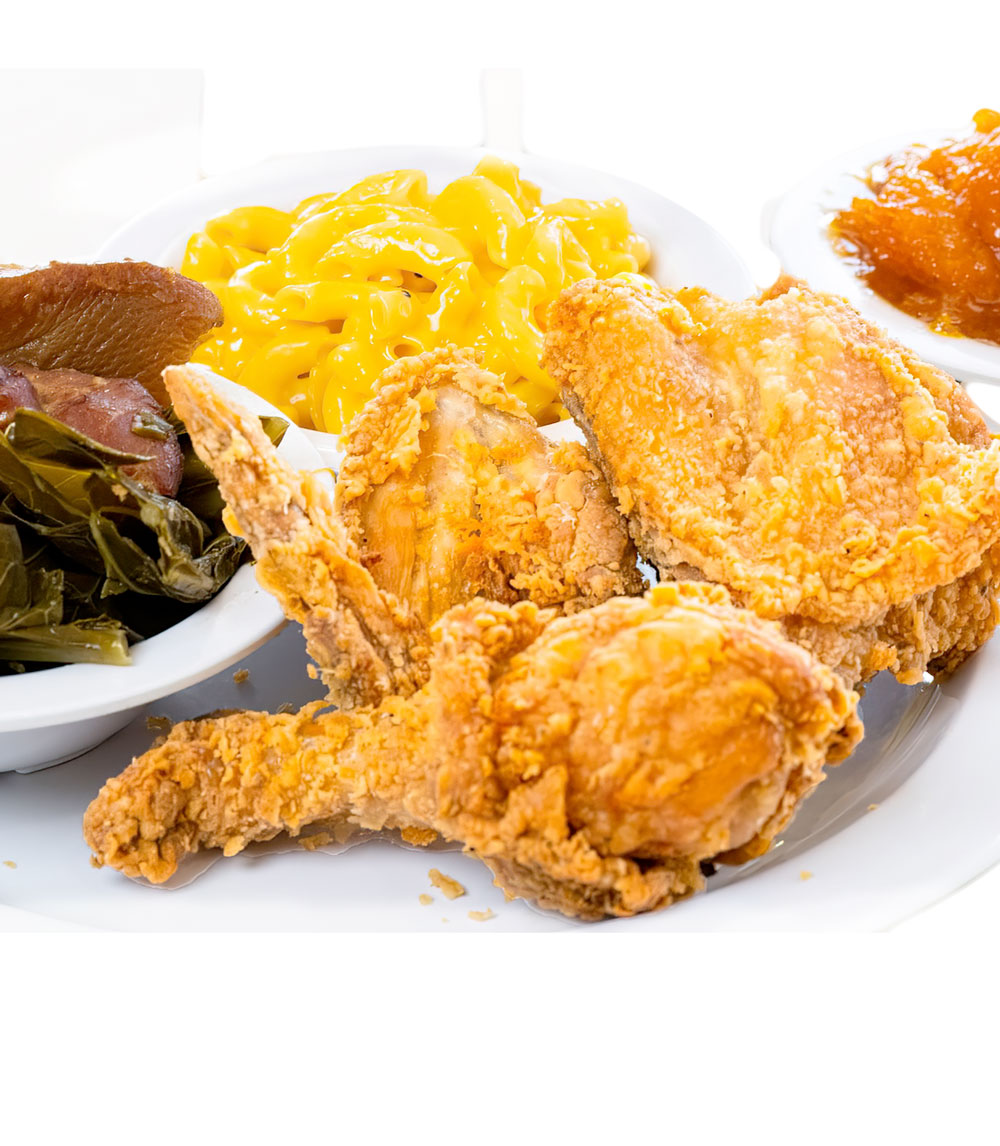 Indulge in our fried chicken, perfectly seasoned and fried to a golden crisp, delivering that classic soul food flavor you crave.
