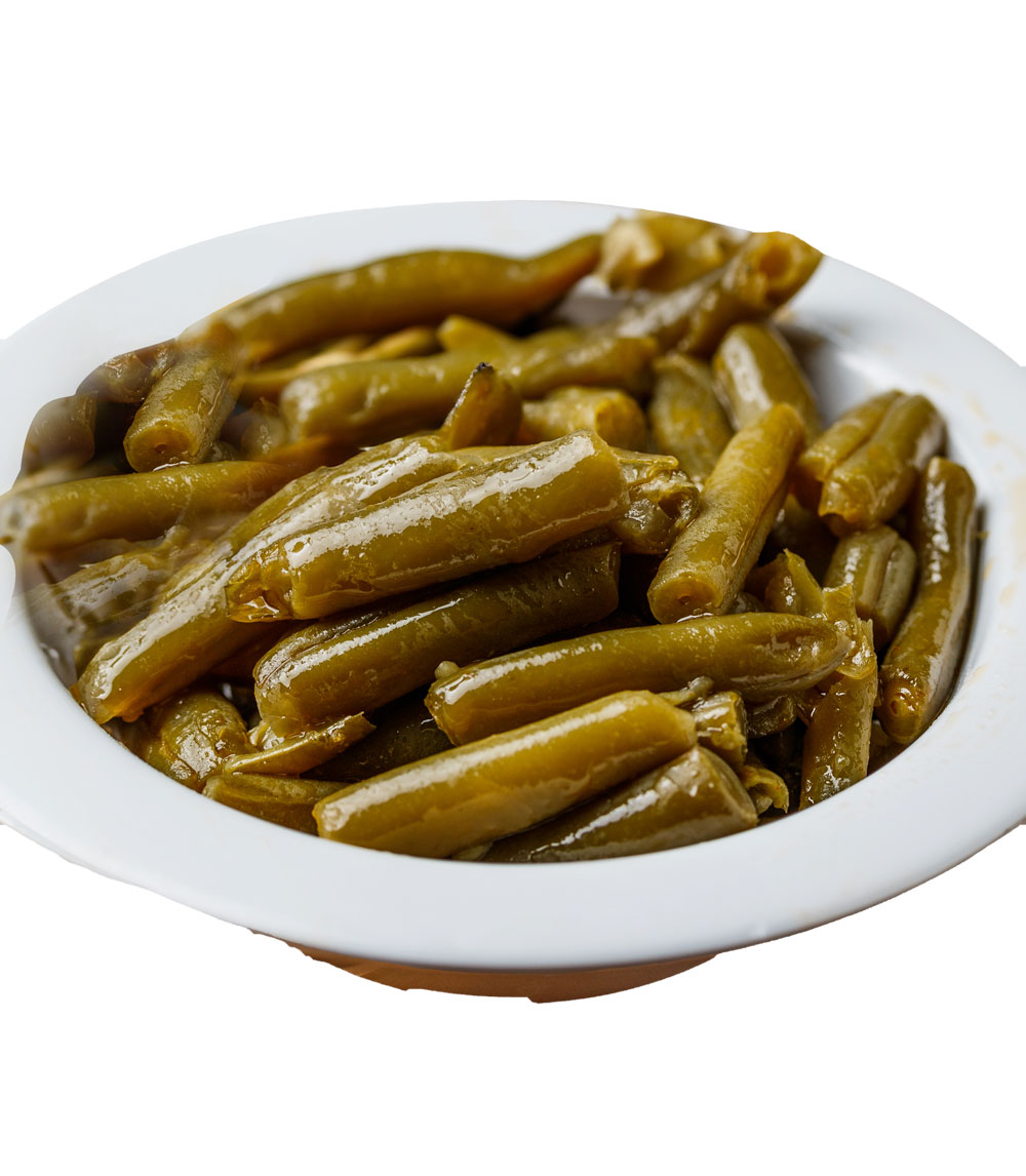 Experience the rich flavors of our green beans with smoked turkey, a savory side that adds a touch of Southern goodness to your meal.