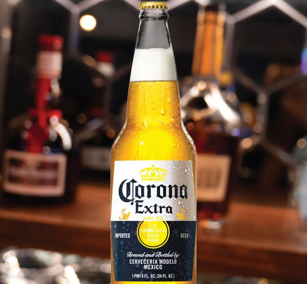Chilled Corona, the light and refreshing Mexican lager, best enjoyed with a slice of lime.