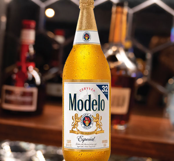 Smooth and rich Modelo, served chilled for a delightful beer experience.