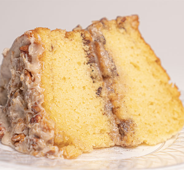 A moist, flavorful cake with a cinnamon swirl, topped with a sweet glaze—a true Southern delight!